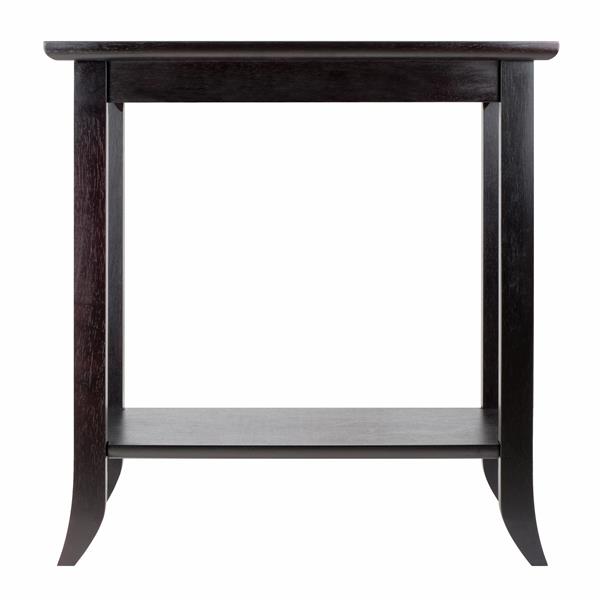 Winsome Wood Genoa 23.94-in x 16.3-in x 25.04-in Espresso Wood Table