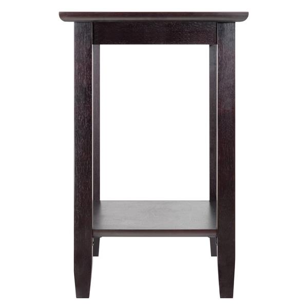 Winsome Wood Genoa 23.94-in x 16.3-in x 25.04-in Espresso Wood Table