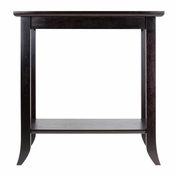 Winsome Wood Genoa 23.94-in x 16.3-in x 25.04-in Espresso Wood Table