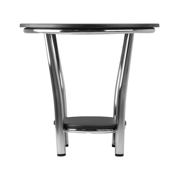 Winsome Wood Maya 23.82-in x 22.05-in Black Metal Table