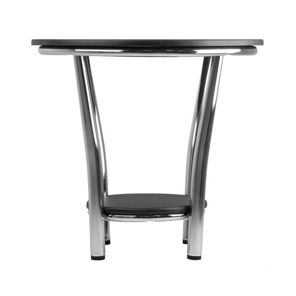 Winsome Wood Maya 23.82-in x 22.05-in Black Metal Table