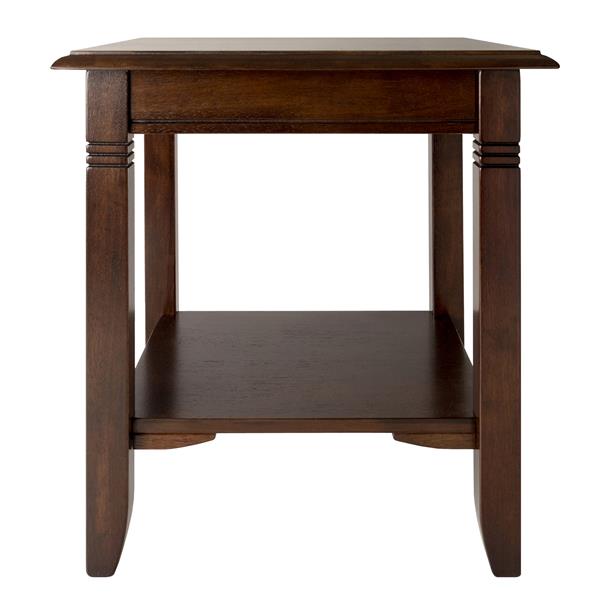 Winsome Wood Nolan 20-in x 21.97-in Cappuccino Wood Table