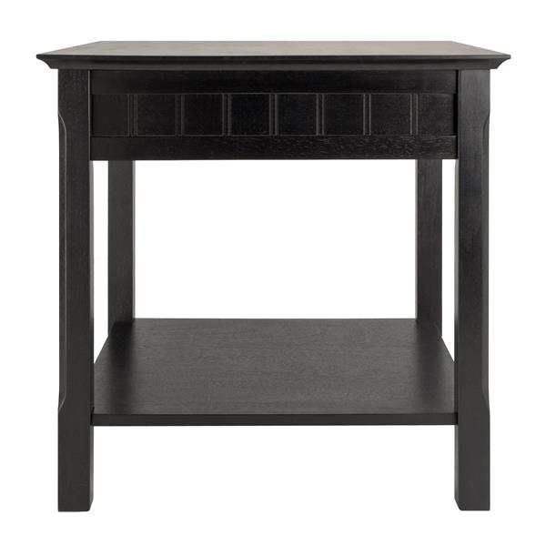 Winsome Wood Timber 21.97-in x 21.97-in Black Wood Table