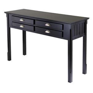 Winsome Wood Timber 45.7-in x 47.6-in Black Wood Table