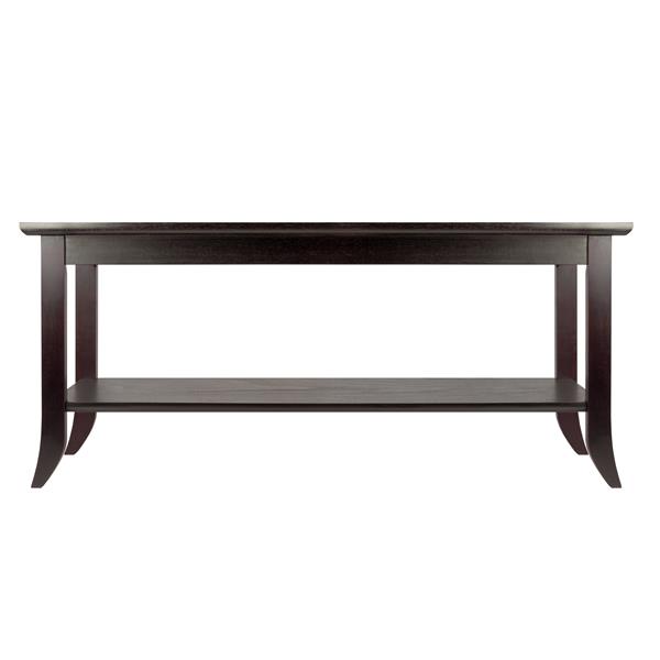 Table à café Genoa , 37 po x 18,03 po, bois, noyer