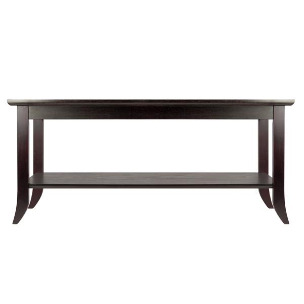 Table à café Genoa , 37 po x 18,03 po, bois, noyer