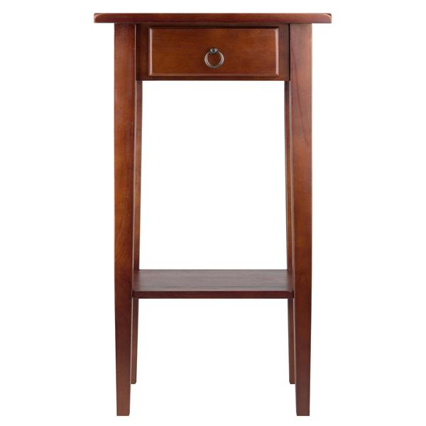 Winsome Wood Regalia 17-in x 29.5-in Walnut Wood Table