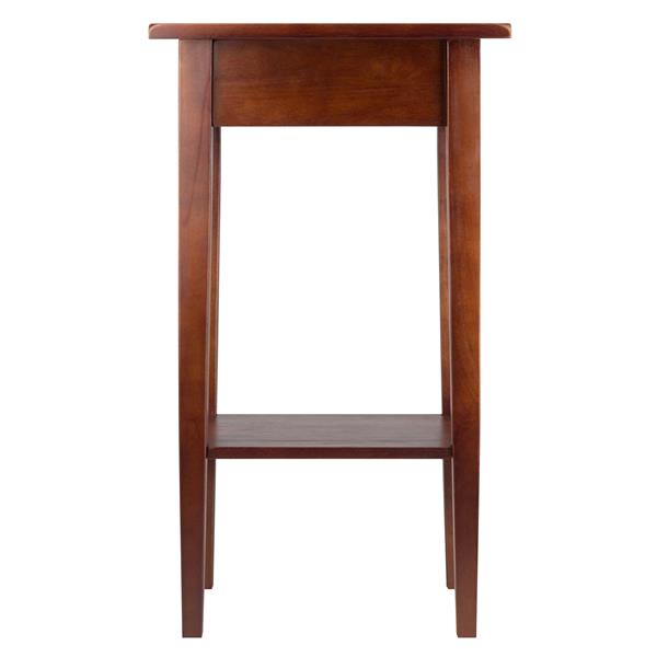 Winsome Wood Regalia 17-in x 29.5-in Walnut Wood Table