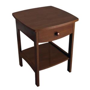Winsome Wood Claire 18.03-in x 18.11-in x 22.05-in Walnut Wood Table
