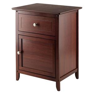 Winsome Wood Eugene 18.9-in x 14.9-in x 25-in Walnut Wood Table