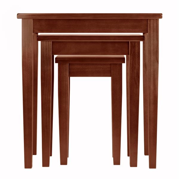 Winsome Wood Regalia 20-in x 21.6-in Walnut Wood Table