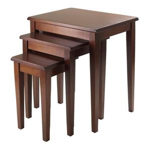 Winsome Wood Regalia 20-in x 21.6-in Walnut Wood Table