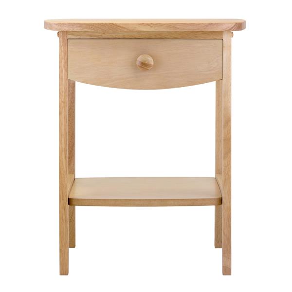 Table Claire, 18,03 po x 22,05 po, bois, naturel