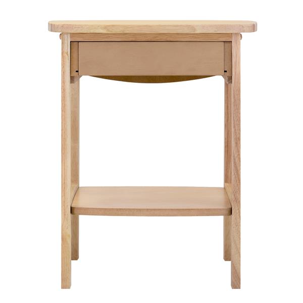 Table Claire, 18,03 po x 22,05 po, bois, naturel