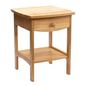 Table Claire, 18,03 po x 22,05 po, bois, naturel