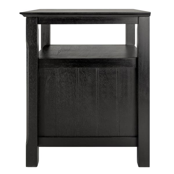 Winsome Wood Timber 20-in x 25-in Black Wood Table