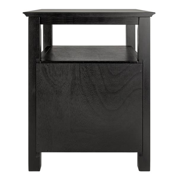 Winsome Wood Timber 20-in x 25-in Black Wood Table