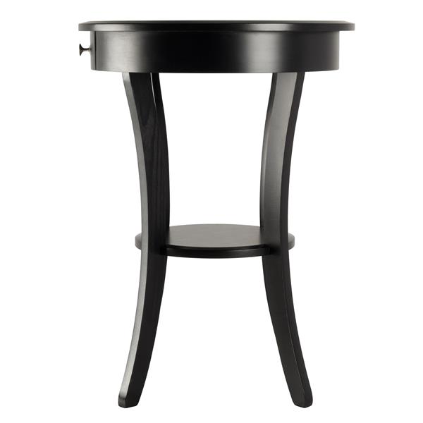 Winsome Wood Sasha 20-in x 27-in Black Wood Table