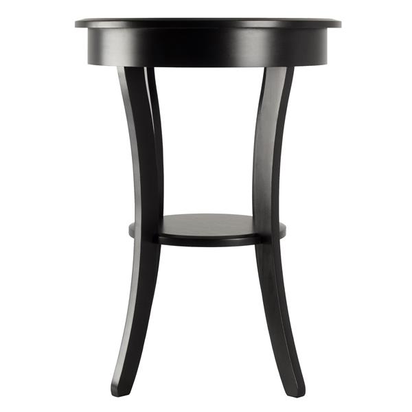 Winsome Wood Sasha 20-in x 27-in Black Wood Table