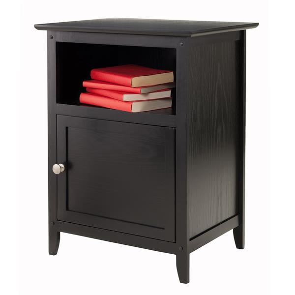 Winsome Wood Henry 18.9-in x 25-in Black Wood End Table