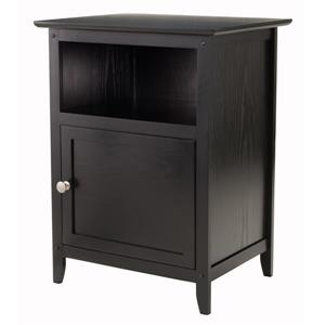 Winsome Wood Henry 18.9-in x 25-in Black Wood End Table