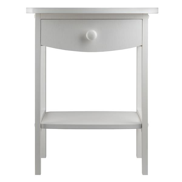 Winsome Wood Claire 18.03-in x 18.11-in x 22.05-in White Wood Table