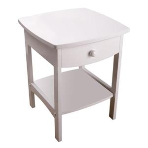 Winsome Wood Claire 18.03-in x 18.11-in x 22.05-in White Wood Table