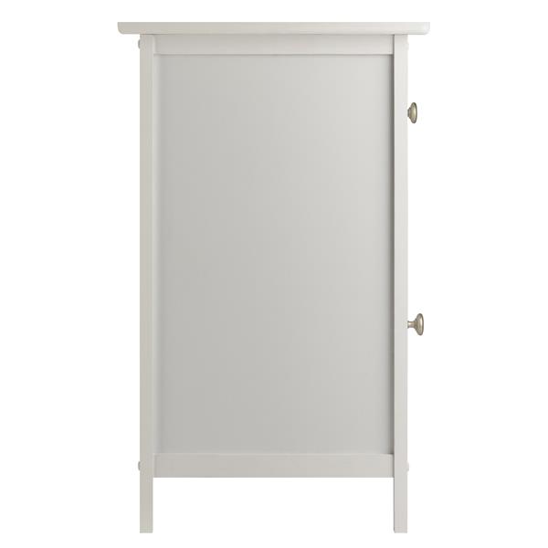 Table Eugene, 18,9 po x 25 po, bois, blanc