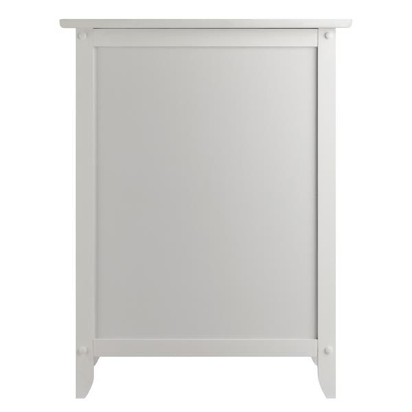 Table Eugene, 18,9 po x 25 po, bois, blanc