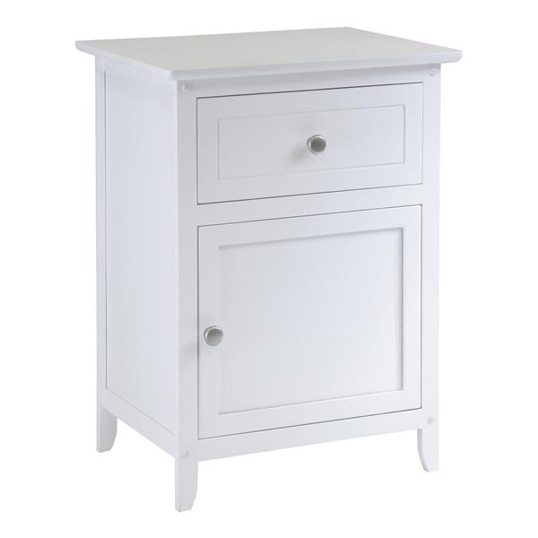 Table Eugene, 18,9 po x 25 po, bois, blanc