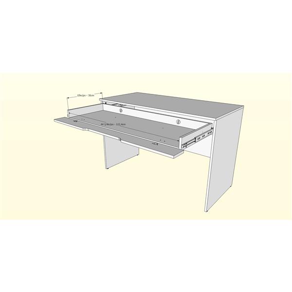 Nexera Arobas White Desk