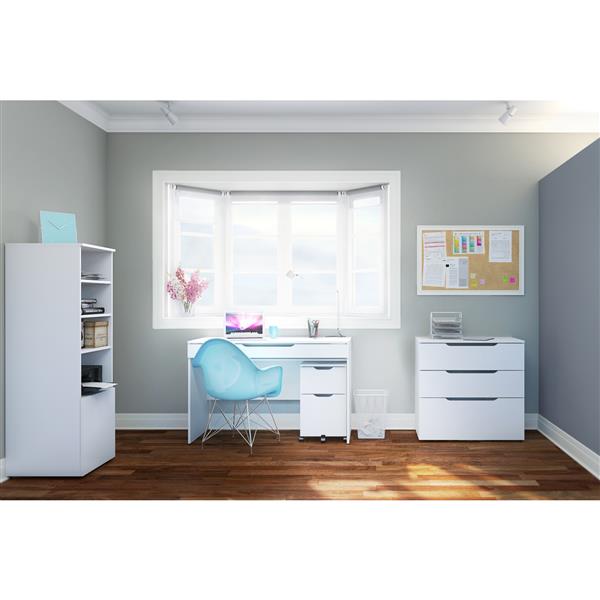 Nexera Arobas White 3-Drawer Filing Cabinet