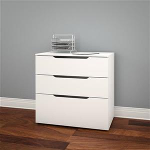 Nexera Arobas White 3-Drawer Filing Cabinet