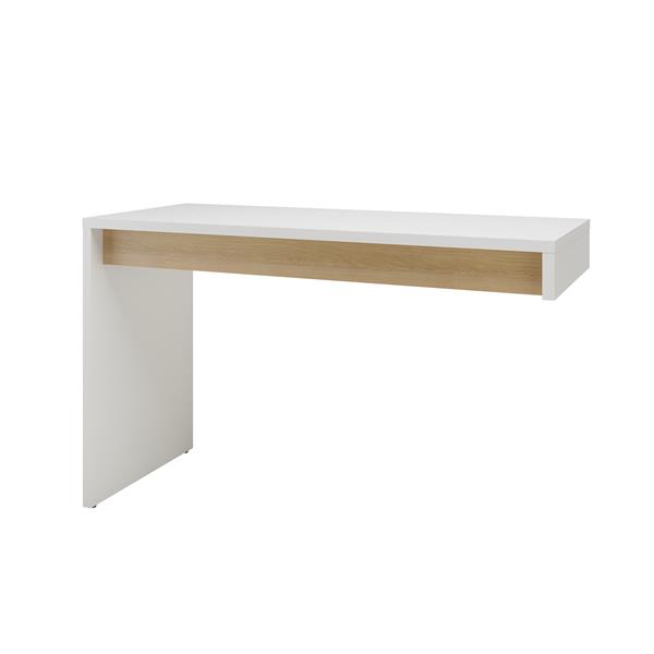 Nexera Chrono White and Maple Reversible Desk Panel