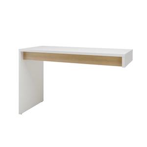 Nexera Chrono White and Maple Reversible Desk Panel