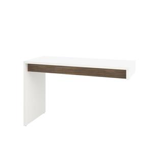 Nexera Liber-T White and Walnut Reversible Desk Panel