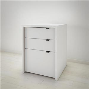 Nexera Chrono White 3-Drawer Filing Cabinet