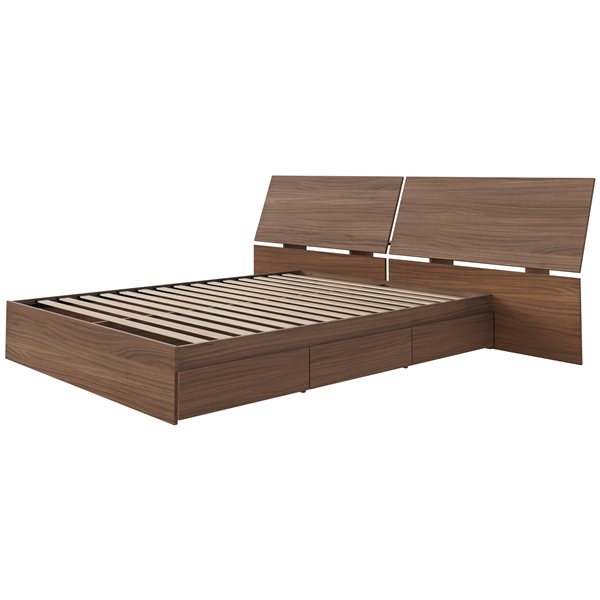 Nexera 2 Piece Walnut Queen Bedroom Set