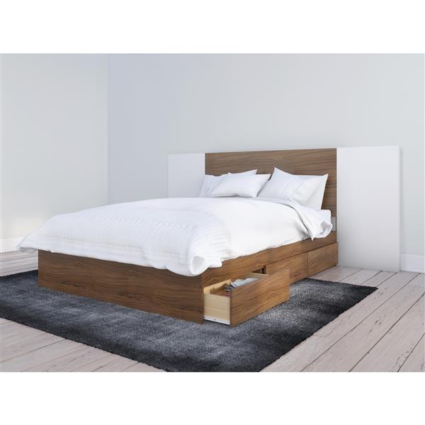 Bedroom Set With Storage 402020, Nexera Alibi Platform Bed With Optional Modern Headboard And Footboard
