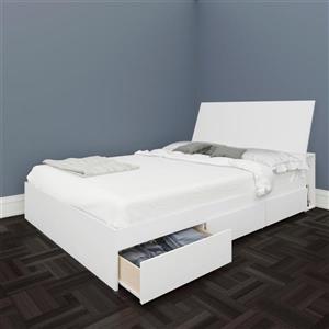 Nexera Blvd 2 Piece White Full Storage Bedroom Set