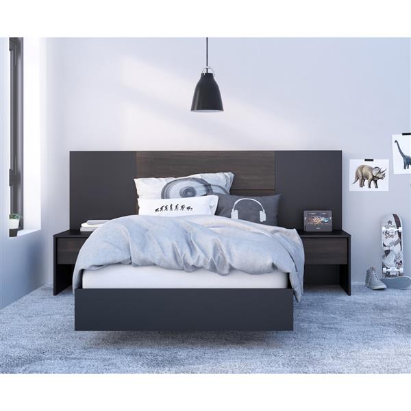 Nexera Opaci T 5 Piece Black Twin Bedroom Set 400910 Rona