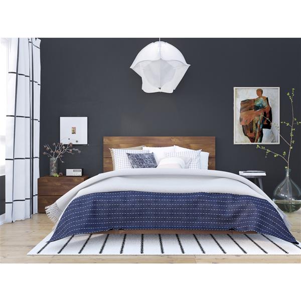 Ens. de chambre à coucher Karibou grand lit, 4 mcx, truffe