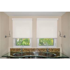 Sun Glow 71-in x 72-in White Chainless Woven Roller Shade With Valance