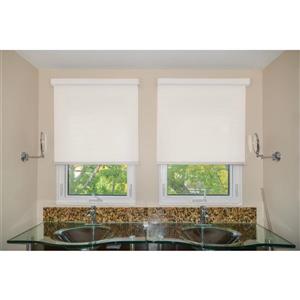Sun Glow 35-in X 72-in White Chainless Woven Roller Shade With Valance