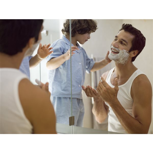 WarmlyYours 25-in x 25-in White Round Mirror Defogger