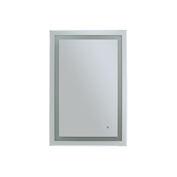 WarmlyYours 24-in x 36-in LED Backlit Rectangular Mirror