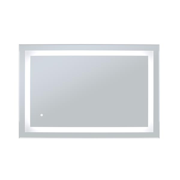 WarmlyYours 24-in x 36-in LED Backlit Rectangular Mirror