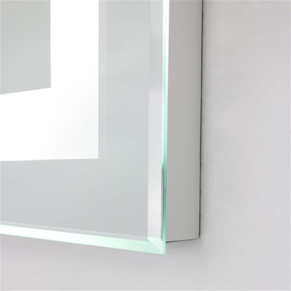 WarmlyYours 24-in x 36-in LED Backlit Rectangular Mirror