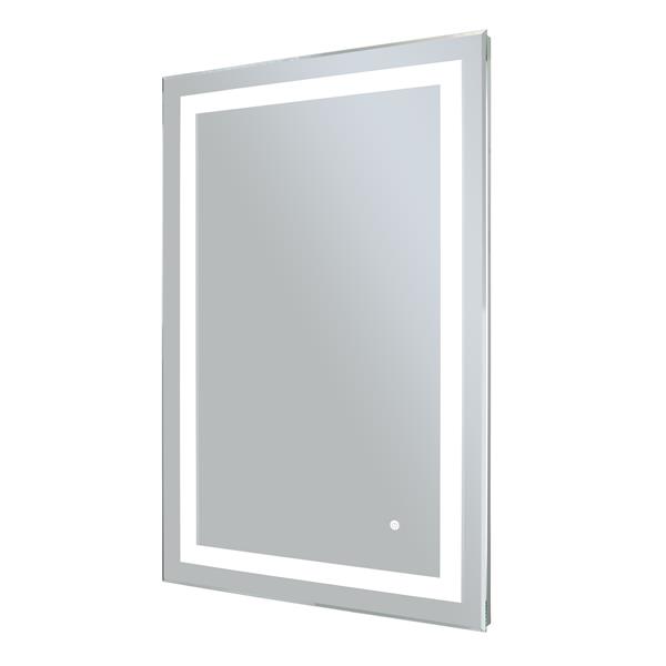 WarmlyYours 24-in x 36-in LED Backlit Rectangular Mirror