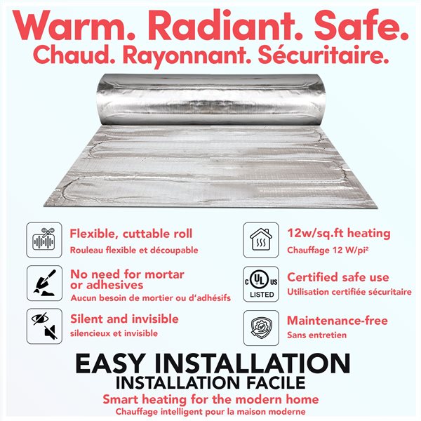 WarmlyYours Environ™ 1.5-in x 18-in 120V Aluminum Foil Flex Roll